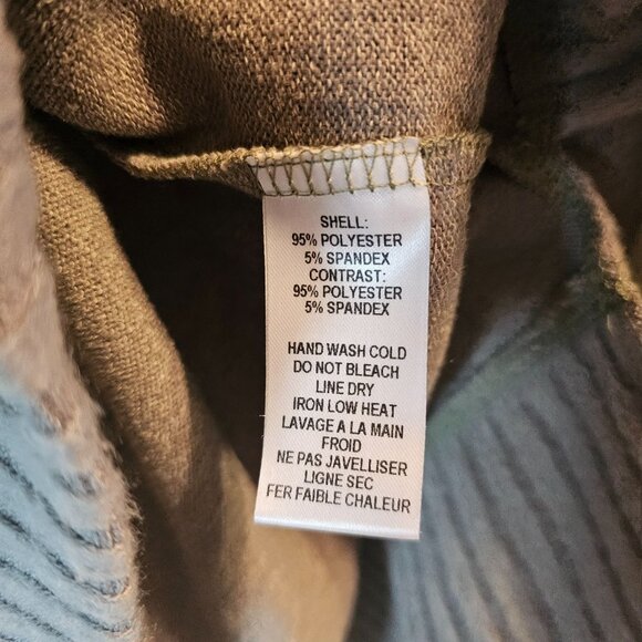 Lulu's Women's Autumn Daze Sage Green Cowl Neck Tunic Oversize Sweater Dress, XL - Picture 8 of 9